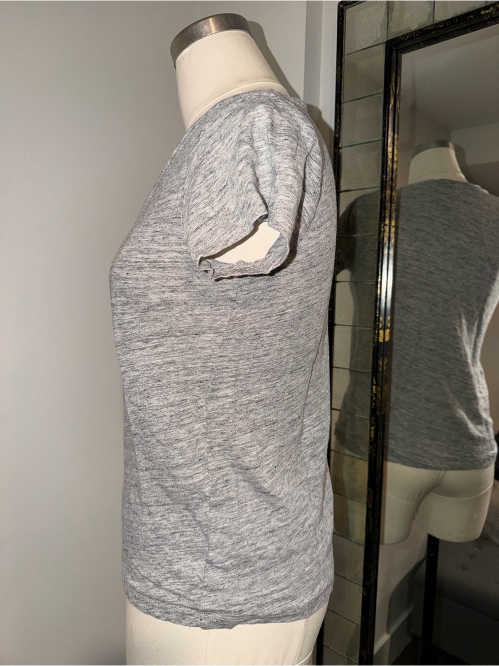 J.Crew Linen V-Neck V-Neck T-Shirt - Picture 3 of 5